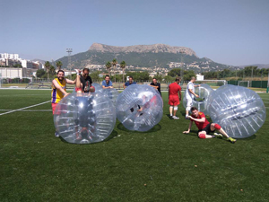 bubble football calpe