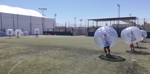 bachelorette party valencia bubble football