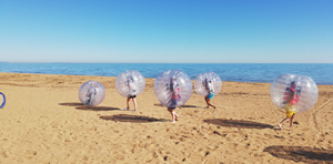 despedida soltero playa denia futbol burbuja